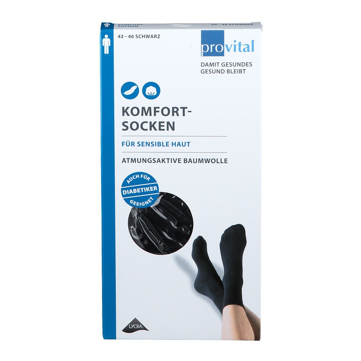 provital Komfortsocken Herren Größe  43-46