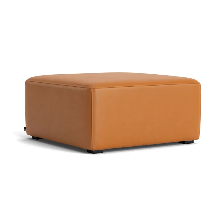 HAY - Mags Ottoman 02, Leder Sense Cognac / Nähte weiss