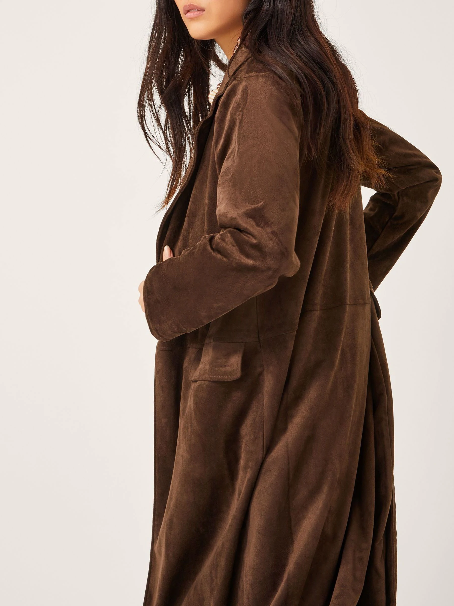 Monsoon Tove trenchcoat van imitatiesuède