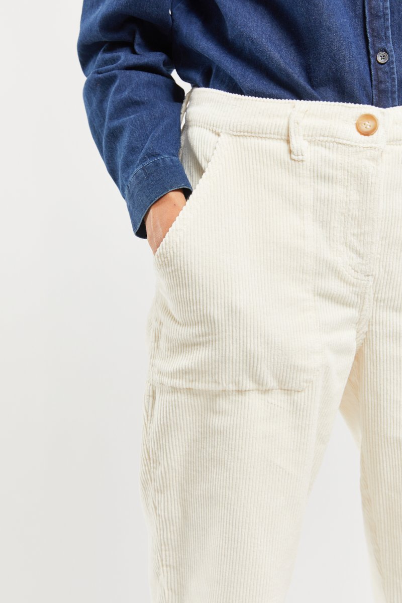 Pantalon velours coupe droite