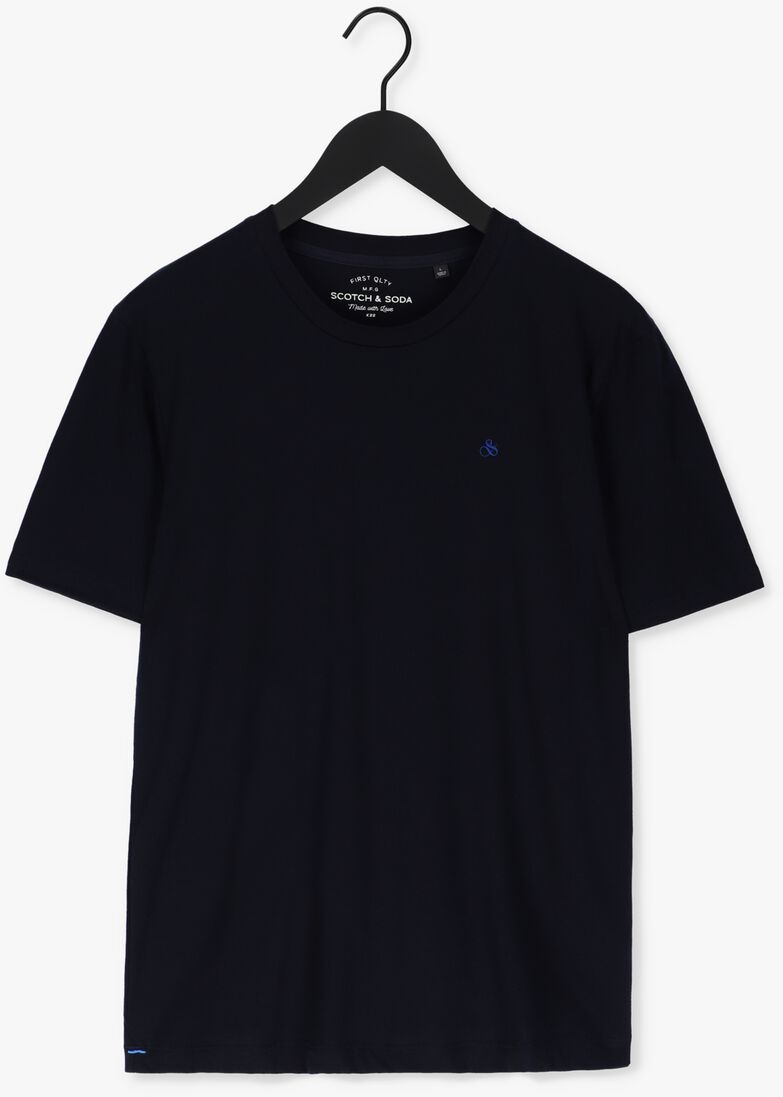 SCOTCH & SODA donkerblauwe scotch & soda t-shirt crewneck jersey t-shirt
