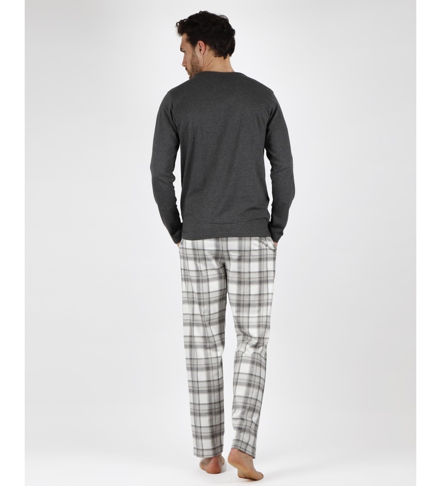 Pijama de manga comprida Admas Air Born cinza