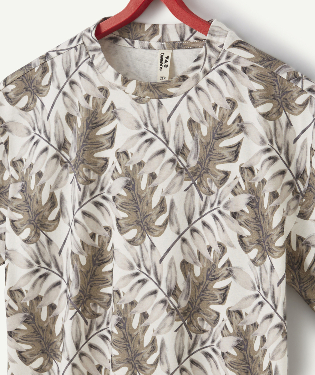 T-SHIRT GARÇON IMPRIMÉ FEUILLAGE