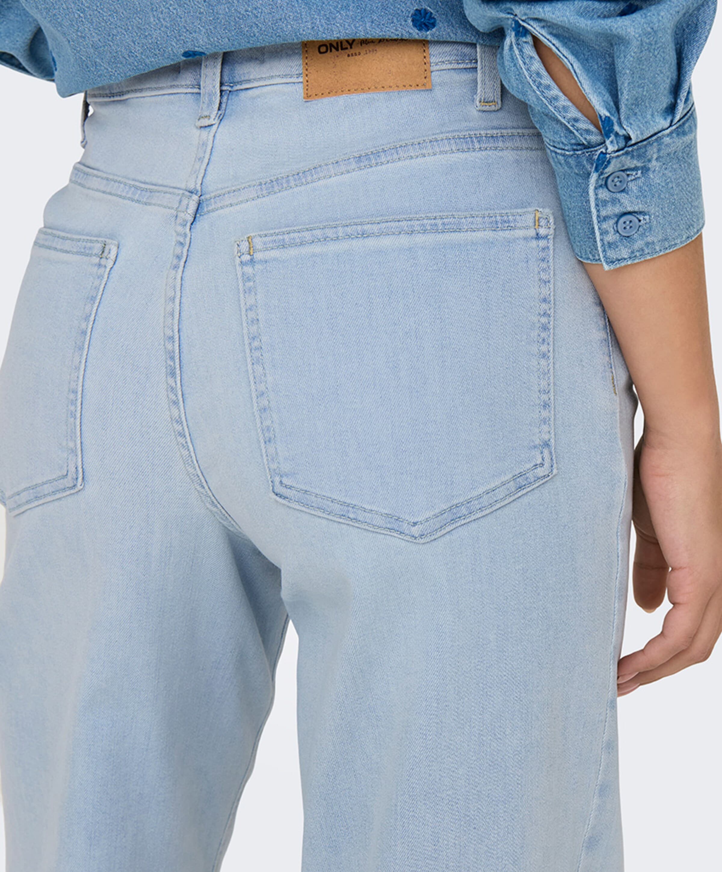 Only ONLMADISON BLUSH HW WIDE DNM CRO495 dames jeans blauw