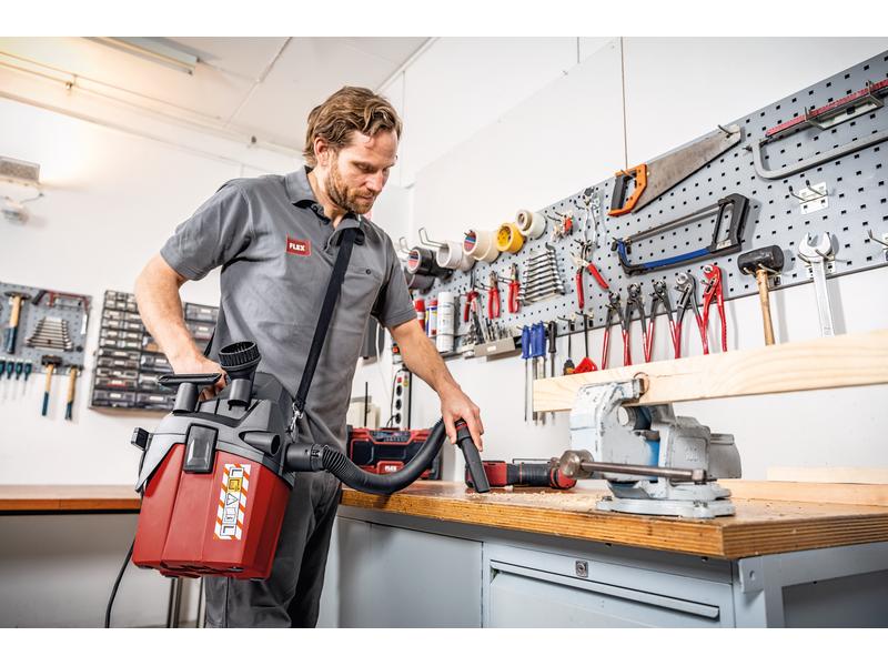 Flex Industriesauger VC 6 L MC Kompakter Trockensauger mit Tragegurt für den mobilen Einsatz