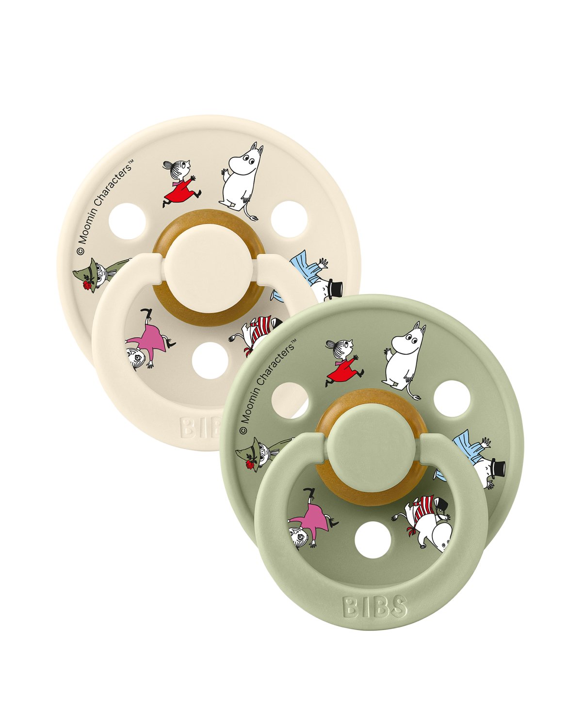 BIBS x Moomin Smokk 2pk – Rund, Naturgummi