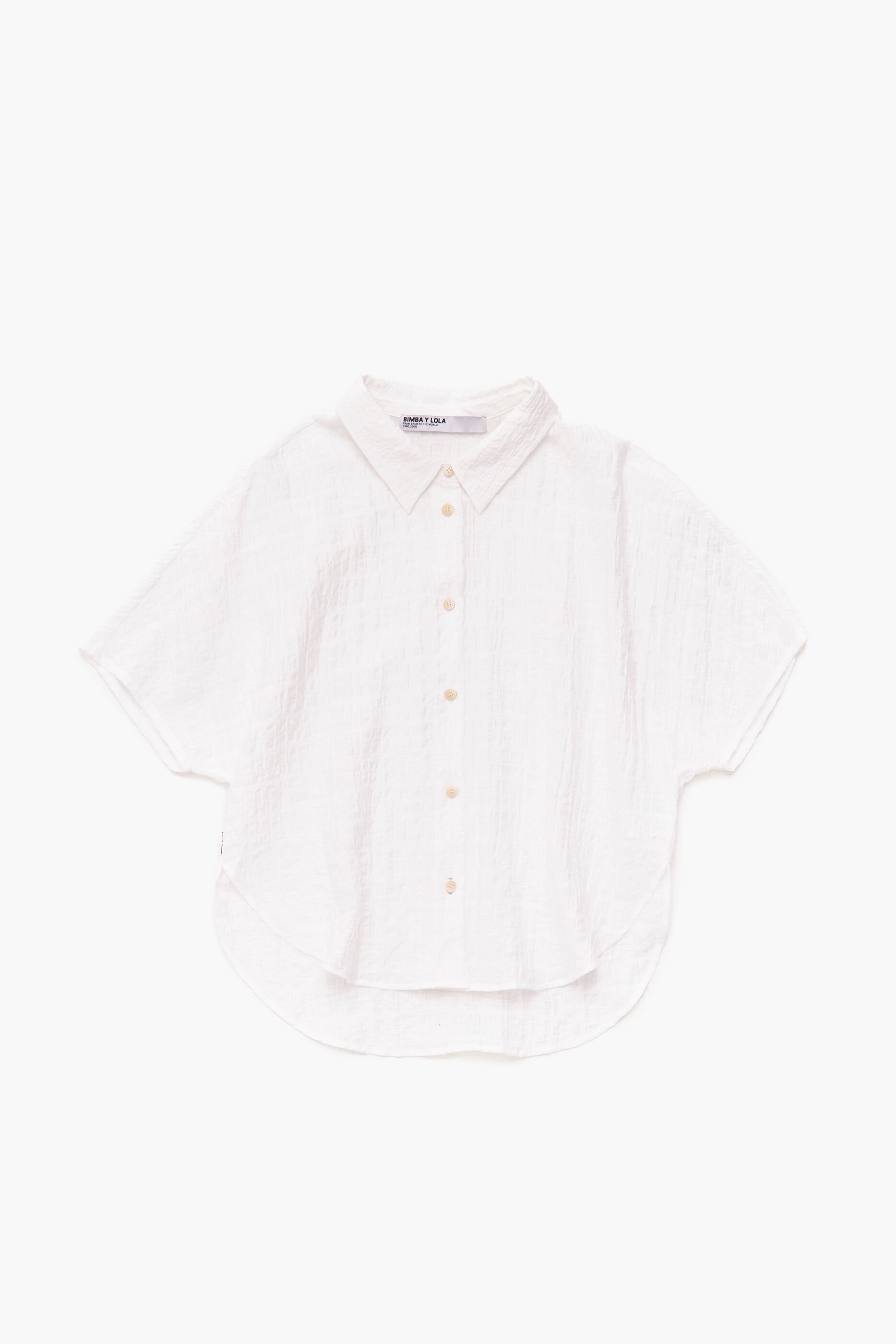 Camisa curta cor marfim