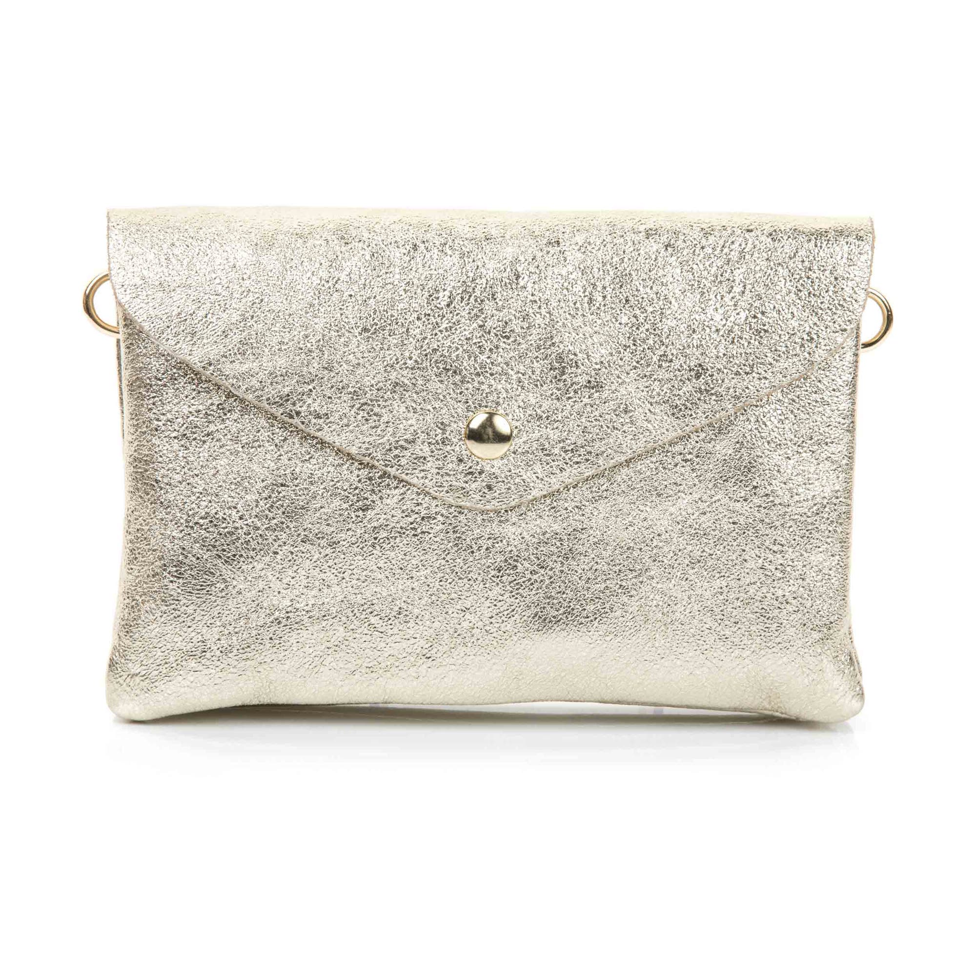 Sac bandoulière en cuir or