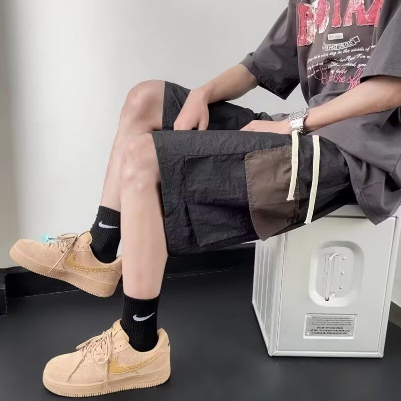 DuckleBeam - Mid Rise Plain Cargo Shorts