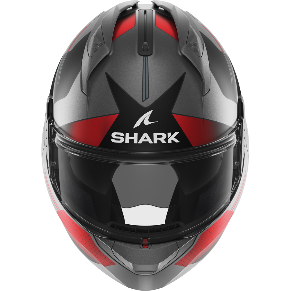 Shark - Casque Evo-GT Tekline Gris Mat / Noir Mat / Rouge