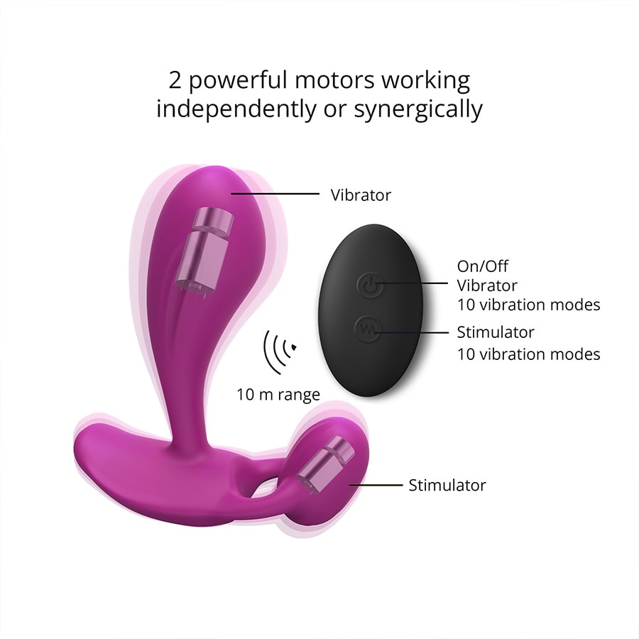 Vibromasseur télécommandé - Wiity - Rose - 10 modes
