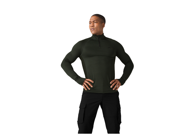Heren sportshirt met fleecevoering