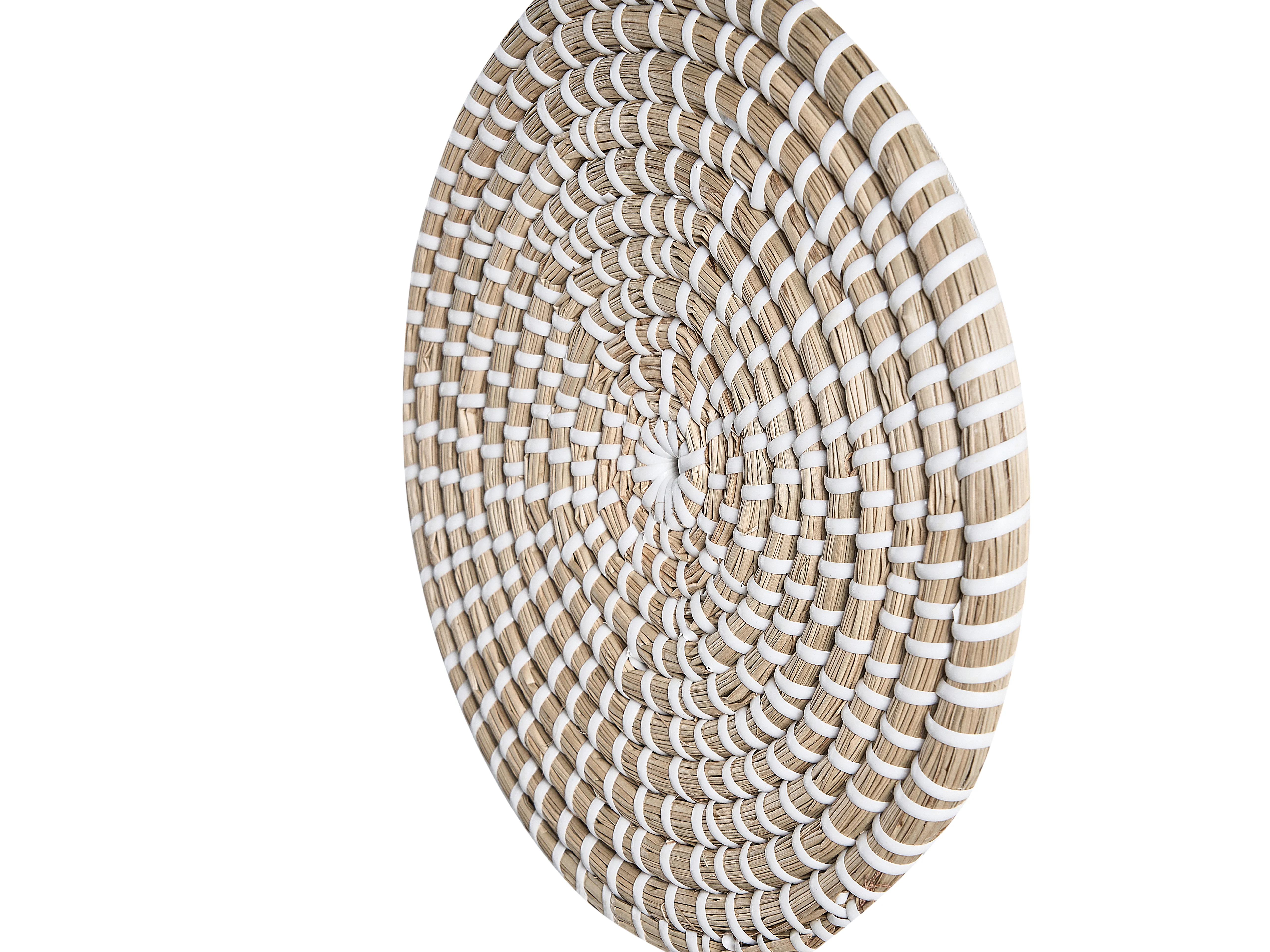 Set van 3 hangende decoraties CANTHO Zeegras 40/35/20 cm Zwart