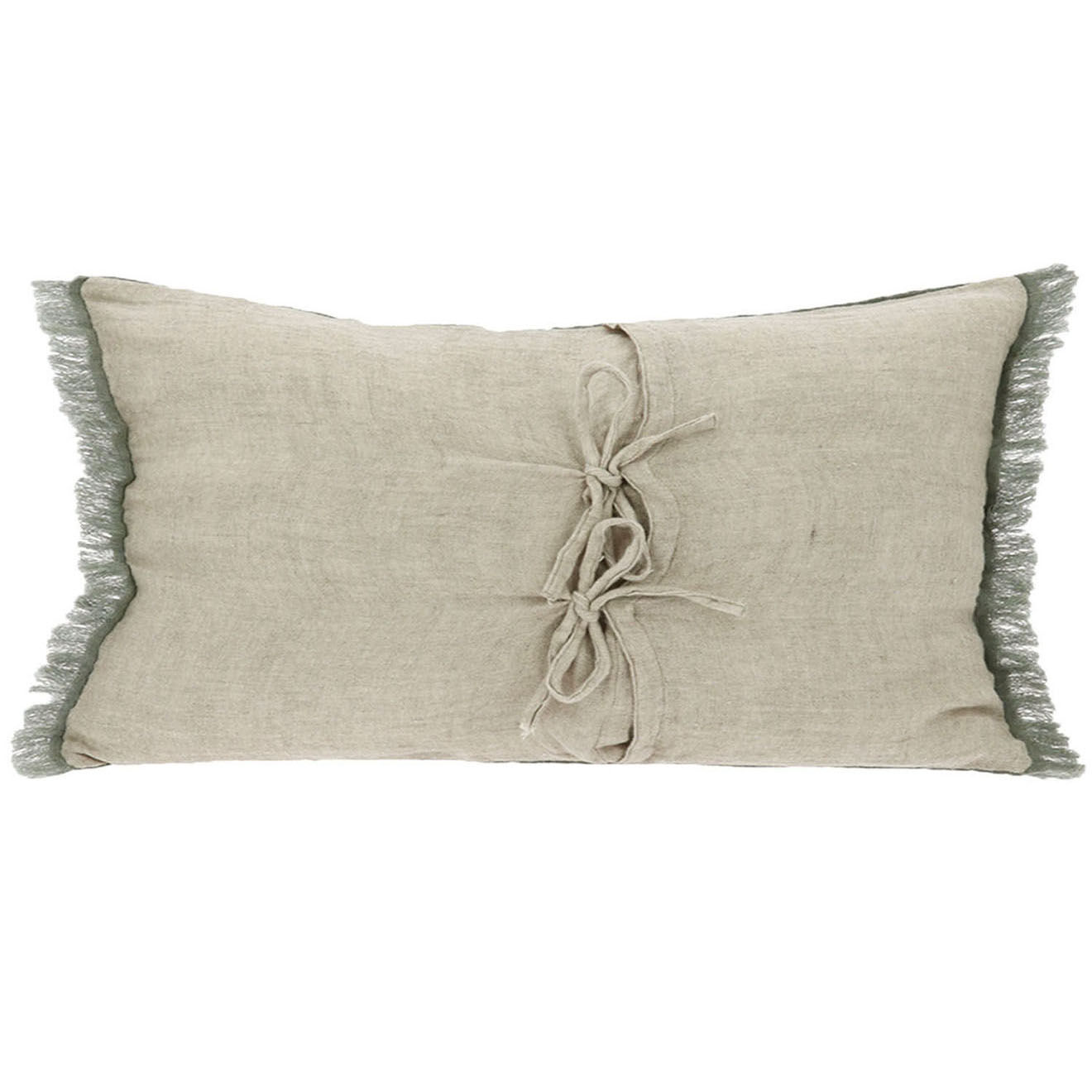 En Fil d'Indienne Housse de coussin Étamine lichen - 45x100 cm