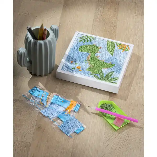 Diamond Painting-Bastelset Dino