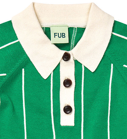 FUB T-Shirt - Polo - Basil/Ecru