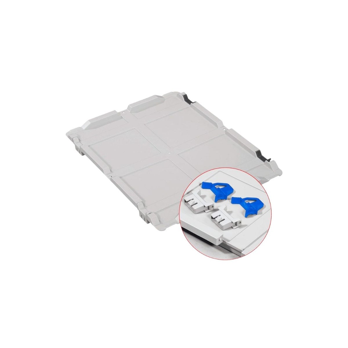 PROREGAL Voordeelset 5x Eurobox Nextgen Economy met scharnierend deksel & blauwe schuifsluitingen, open handgrepen, HxBxD 22 x 30 x 40 cm, 20 liter
