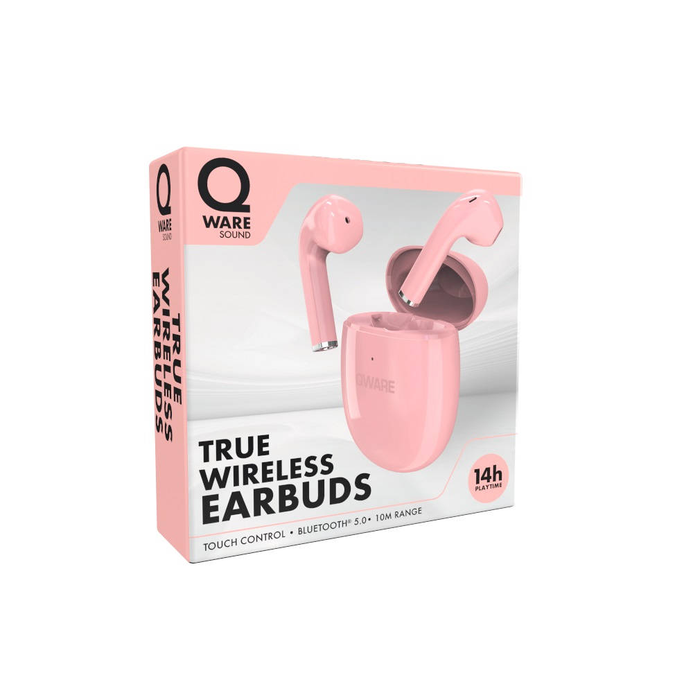 Qware Sound True draadloze oordopjes - roze