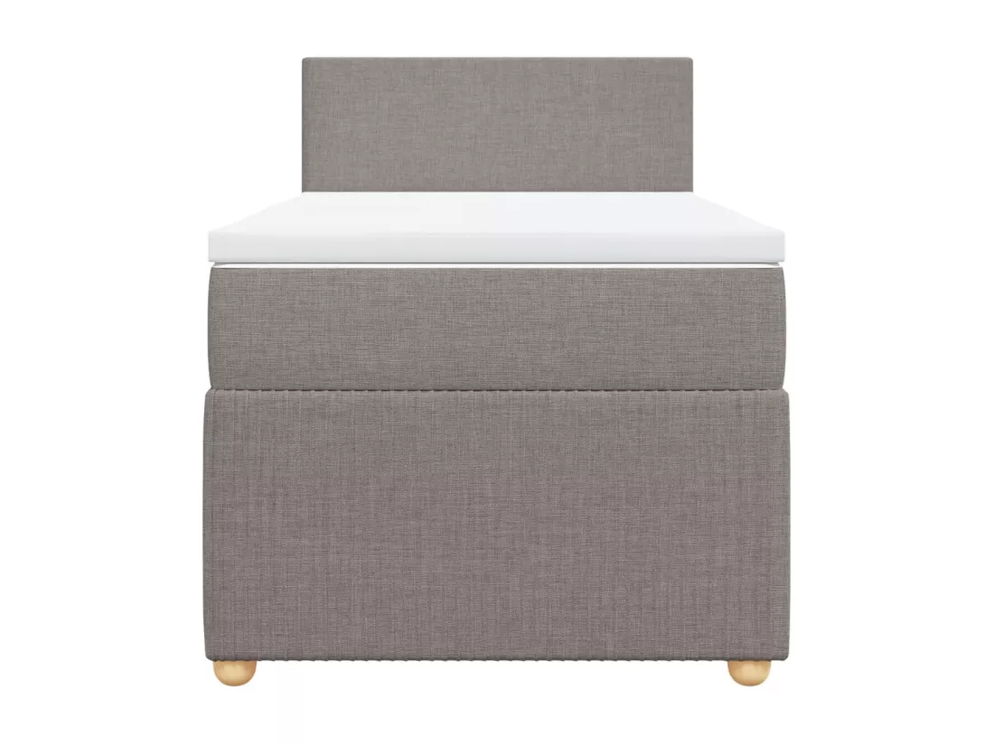 Sommier à lattes de lit avec matelas Taupe 90x190 cm Tissu