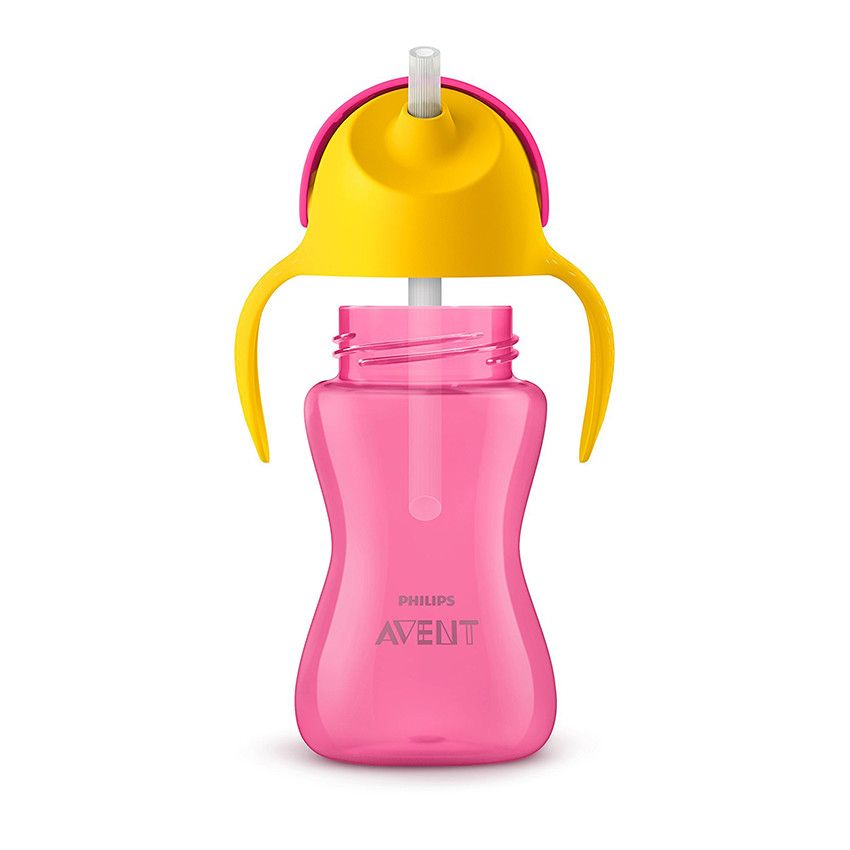 Tasse à paille 300 ml - Rose - Doré