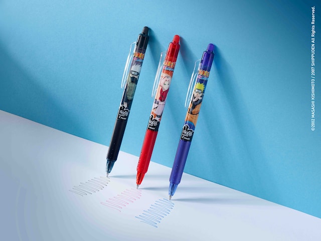 Bläckpenna Frixion Clicker 0,7 Naruto 3-p Pilot