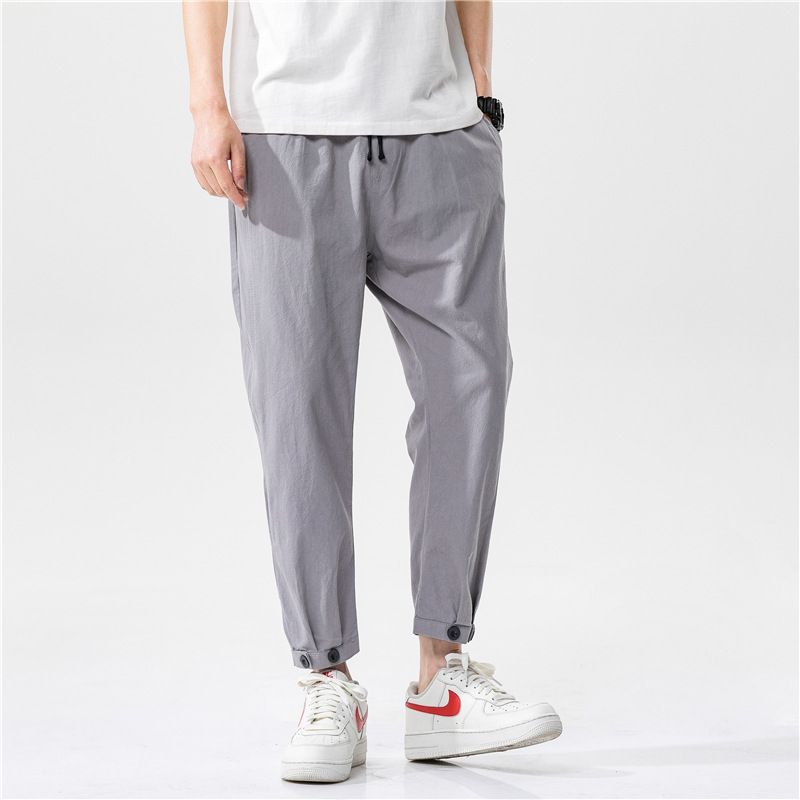 Sparrow Farm - Cropped rechte broek met knoopjes en manchetten