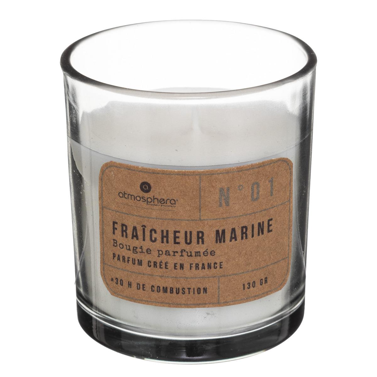 BOUGIE PARFUMEE VERRE ANTI ODEUR SALLE DE BAIN 130G