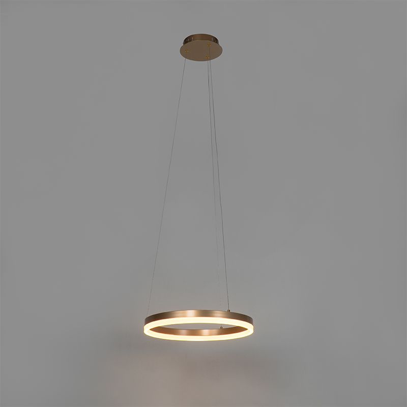 Design hanglamp goud 40 cm incl. LED 3-staps dimbaar - Anello