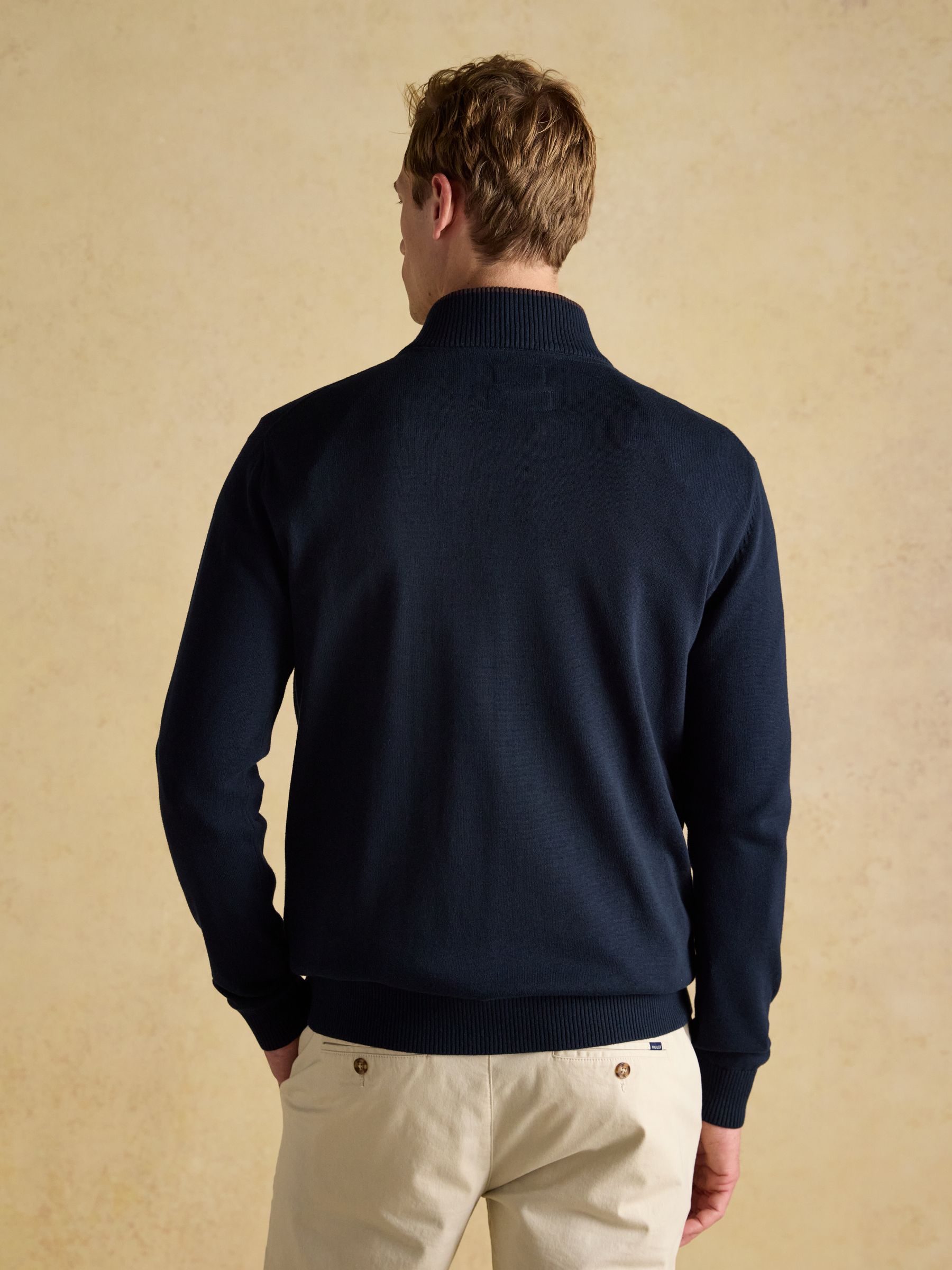 Marineblauw - Joules Hillside Quarter Zip Knitted Jumpers 2 Pack