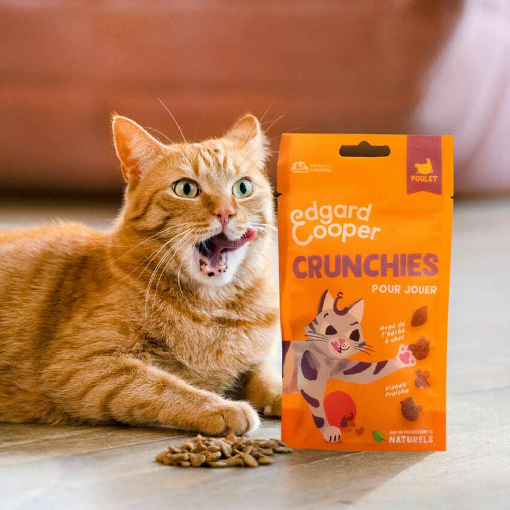 Edgard & Cooper Adult Crunchies Kattensnack Kip50 gr