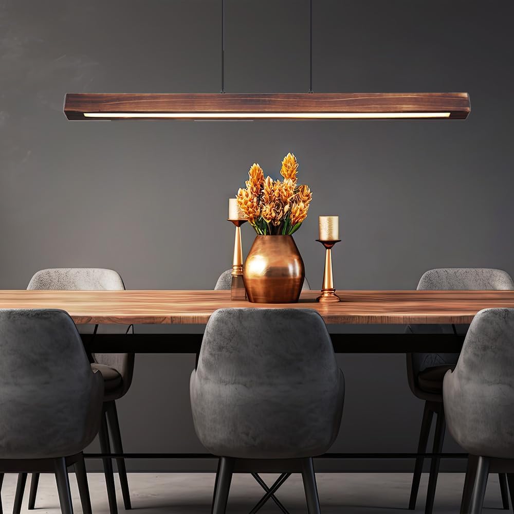 Globo Holz Pendelleuchte Tibeon 70cm - 15536H