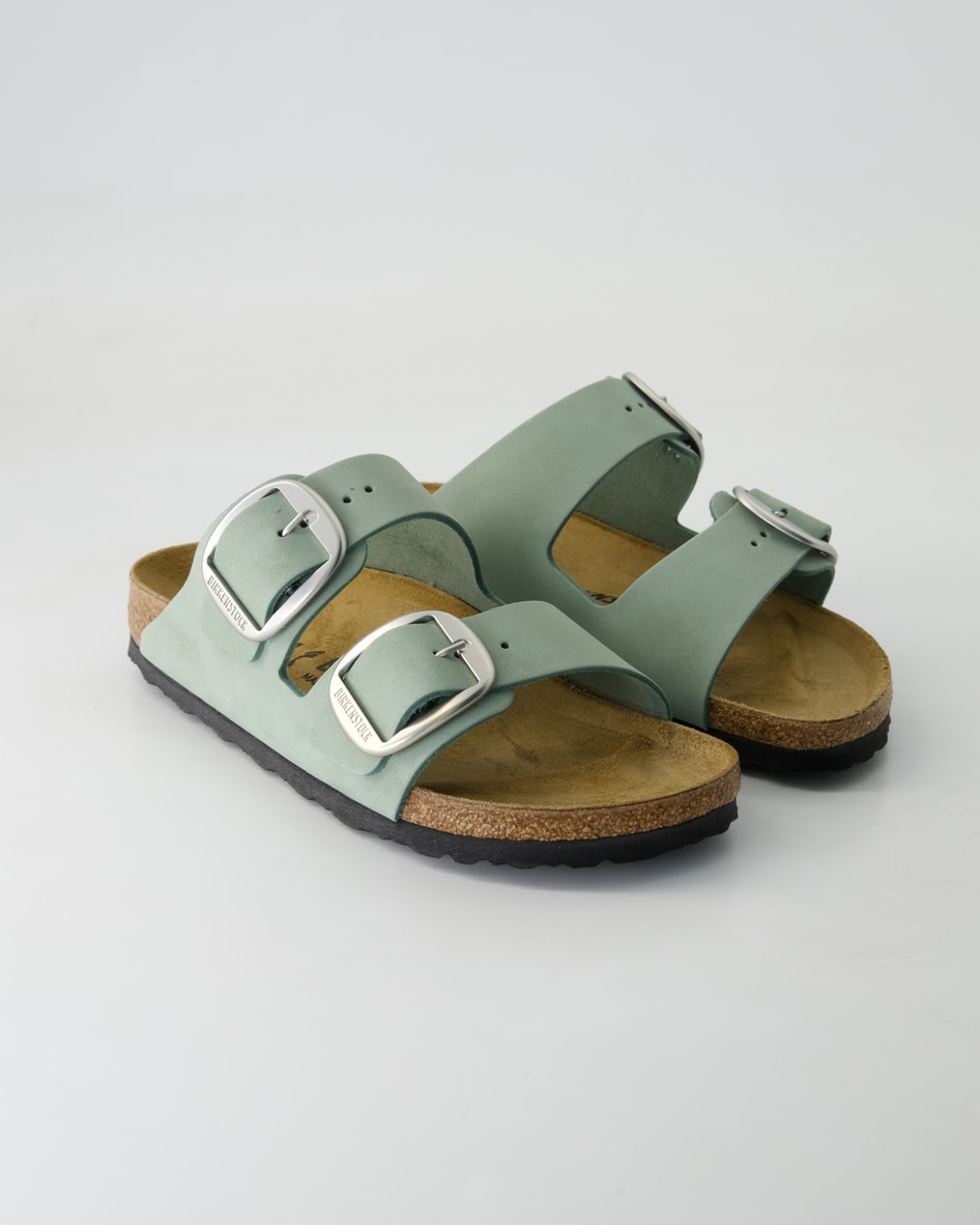 Birkenstock Arizona Big Buckle Pantoletten in Grün