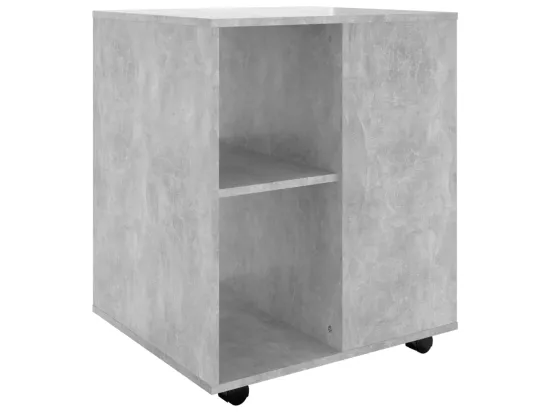 Armoire à roulettes Gris béton 60x53x72 cm Bois d'ingénierie