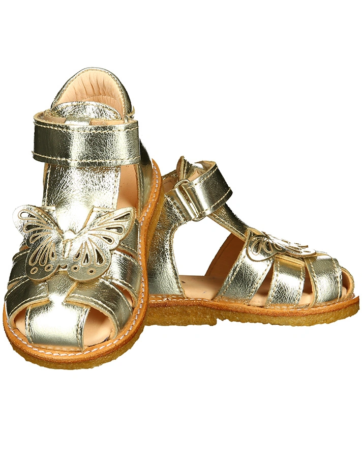 Klett-Sandalen SCHMETTERLING in gold
