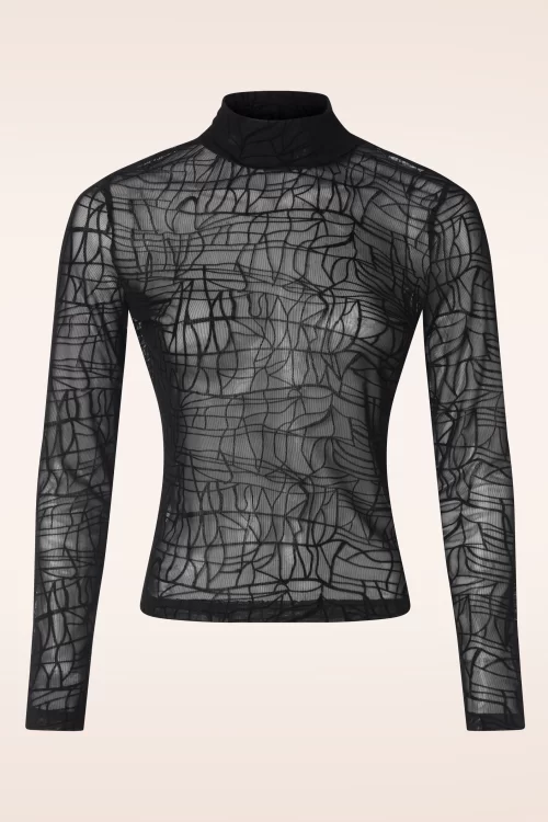 Banned Retro Trellis top in zwart
