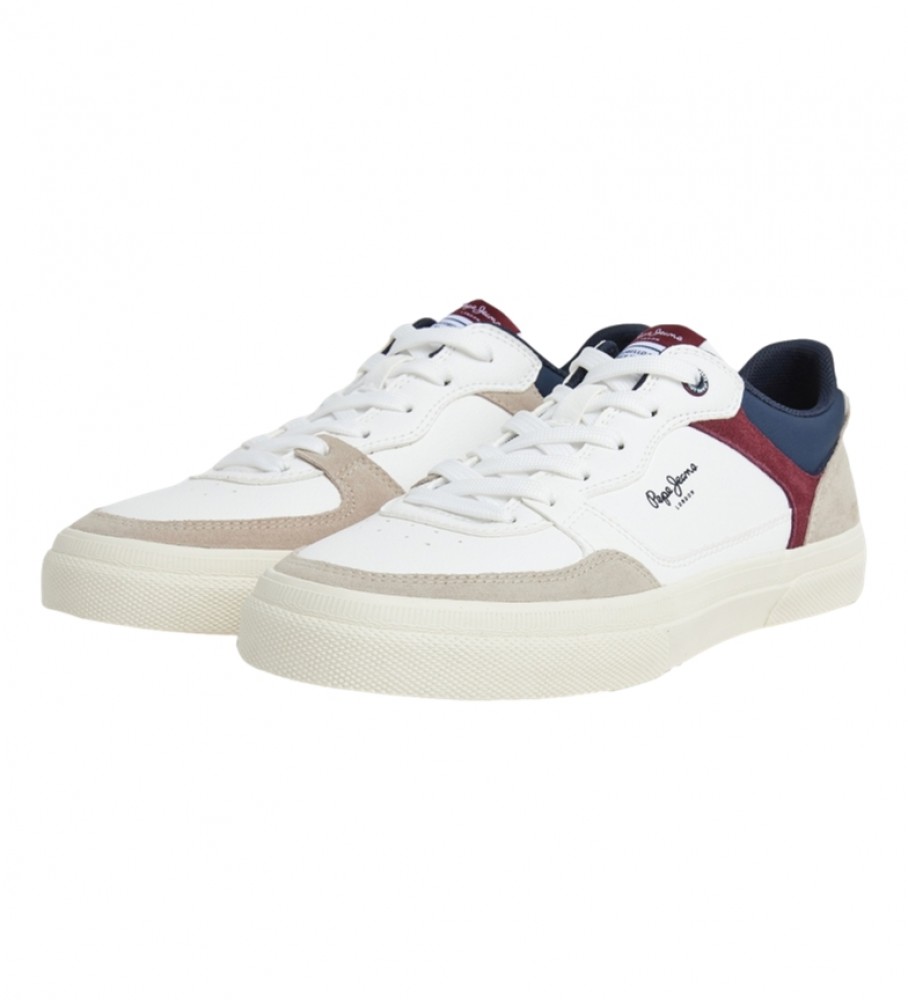 Tênis Pepe Jeans Kenton Masterlow de couro branco