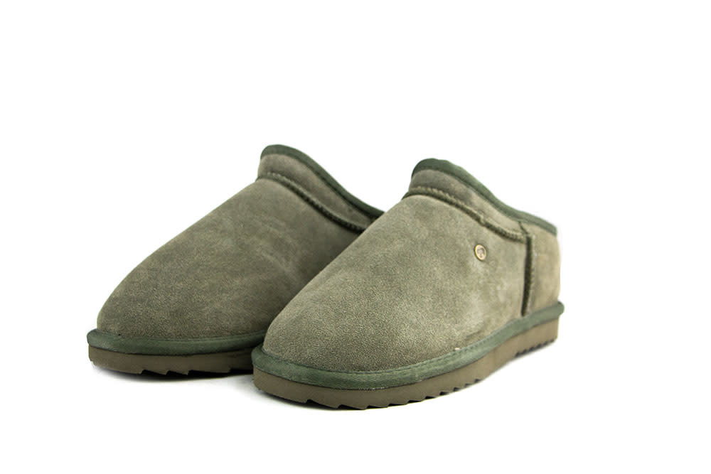 Warmbat Pantoffels Conner Groen Suede