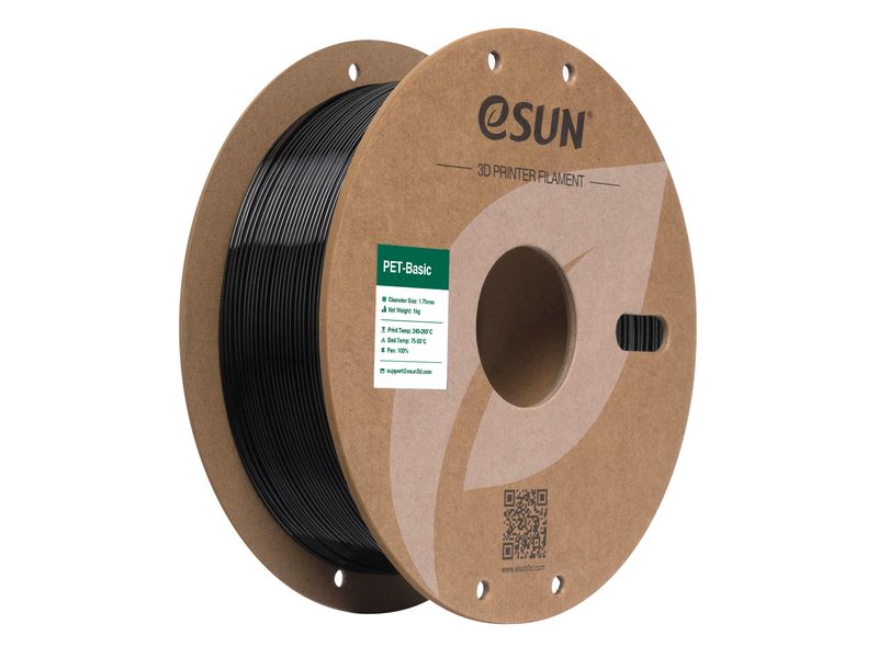 eSun Filament PET Basic Schwarz 1.75 mm 1 kg PET Basic Filament
