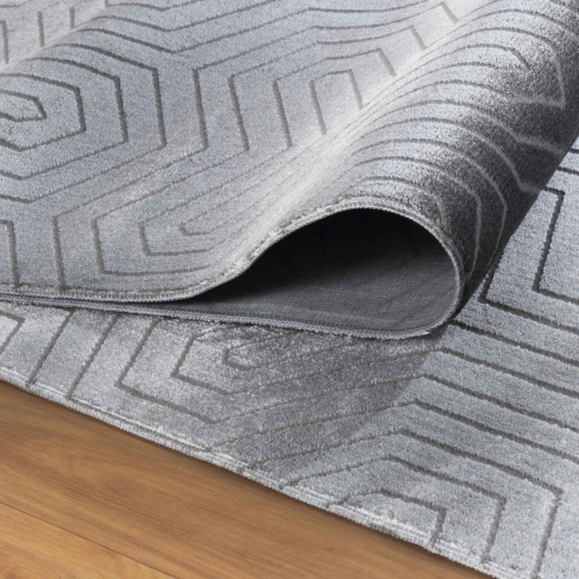 Teppich skandinavische stil, superweich, kurzflor, hoch-tief effekt, Waschbar