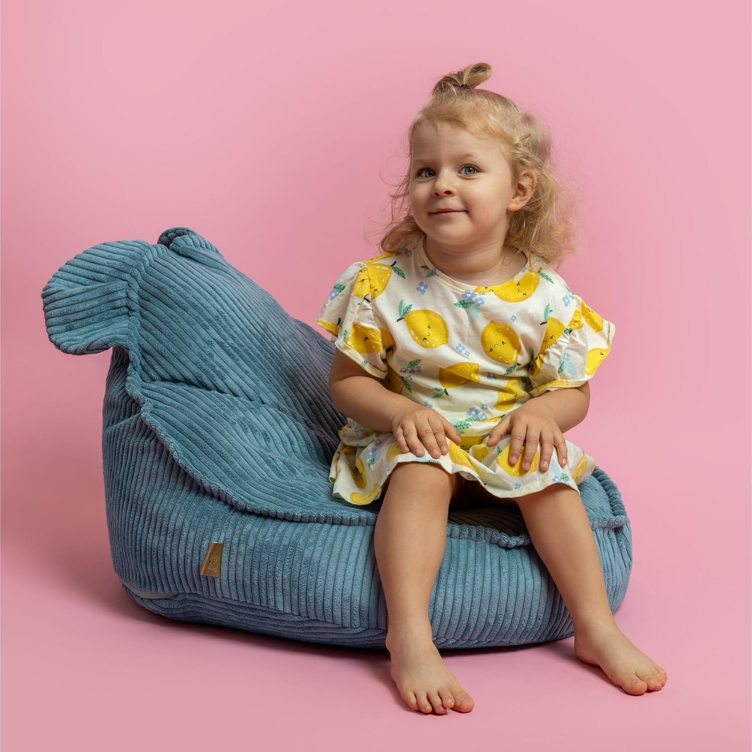 MEOWBABY Sitzsack Bär für Kinder Sitzpouf Kindermöbel Indoor Beanbag, Ästhetik Cord, Braun