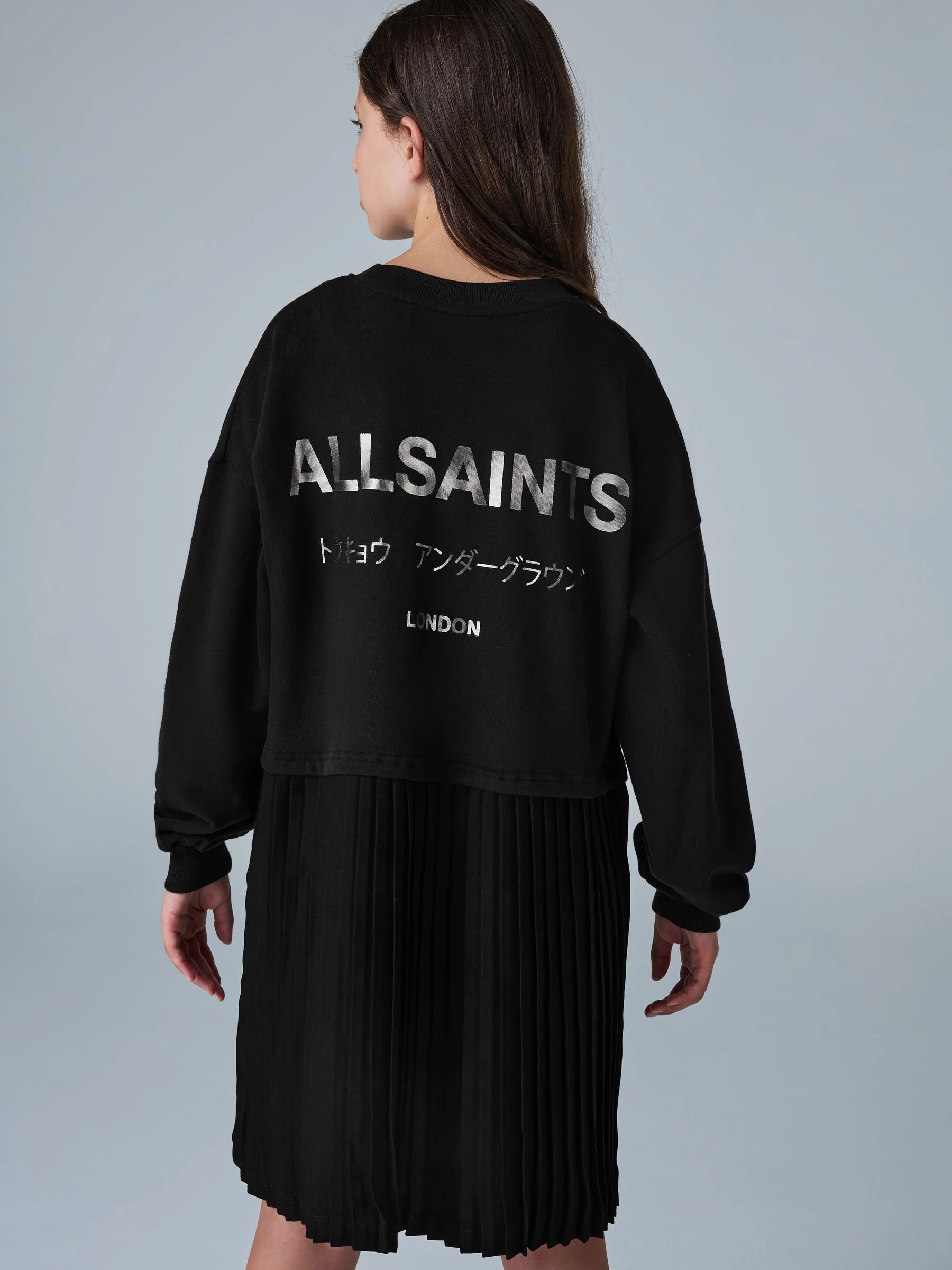 smALLSAINTS Underground Pleated Back Oversized Sweat Dress