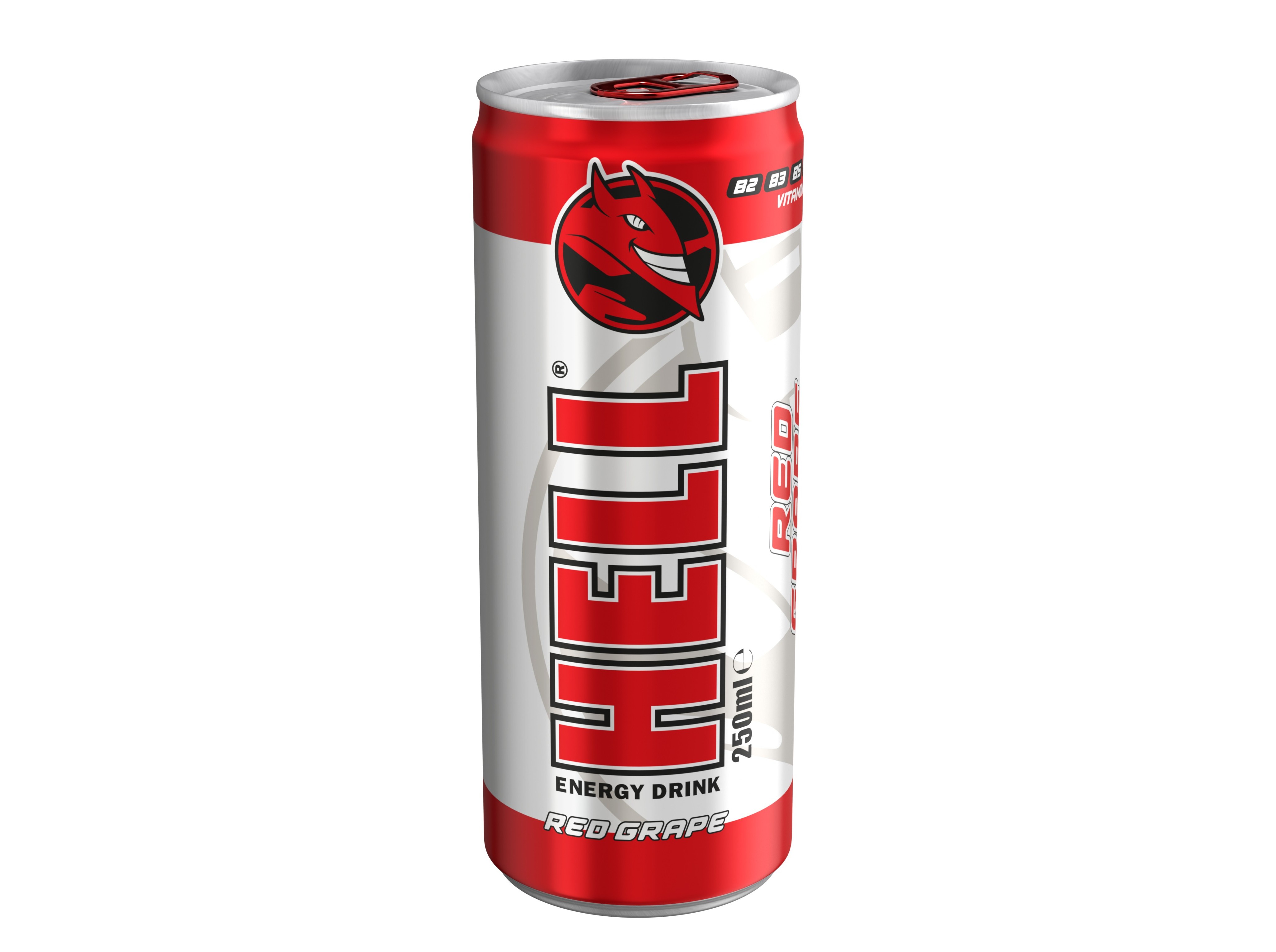 BEBIDA ENERGETICA HELL UVA VERMELHA 0.25L