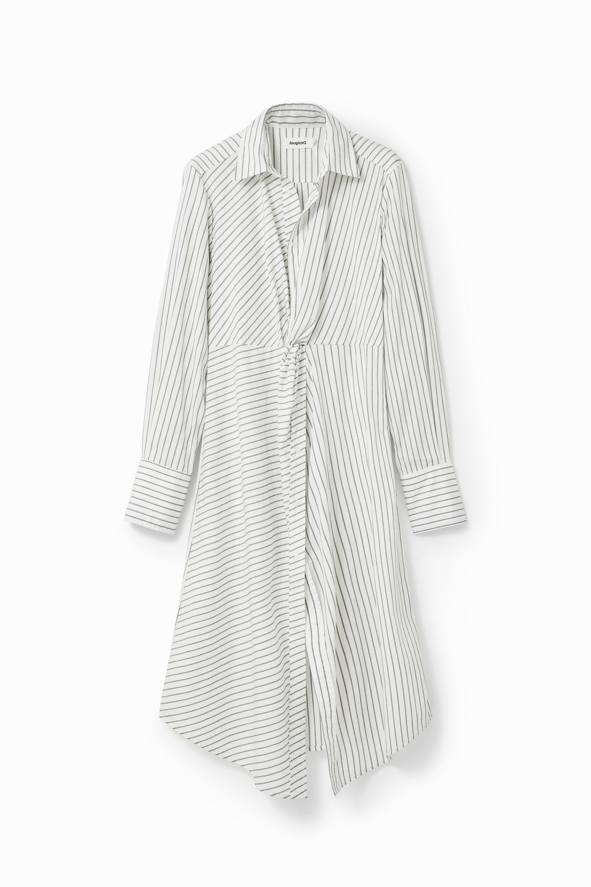 Robe chemise midi rayures