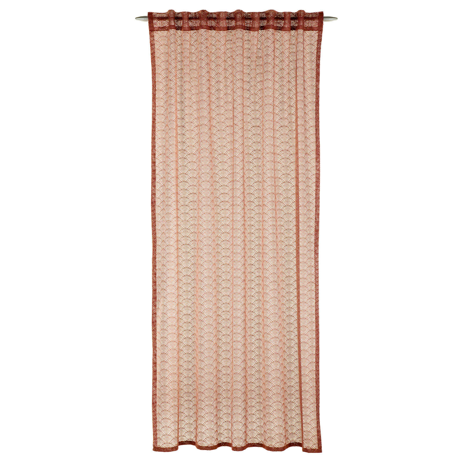 Schlaufenschal - braun - transparent - 140x245 cm