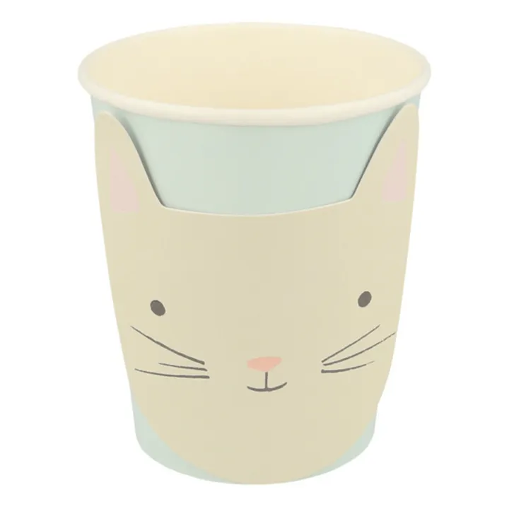 Meri Meri Gobelets Chat pastel - Set de 8