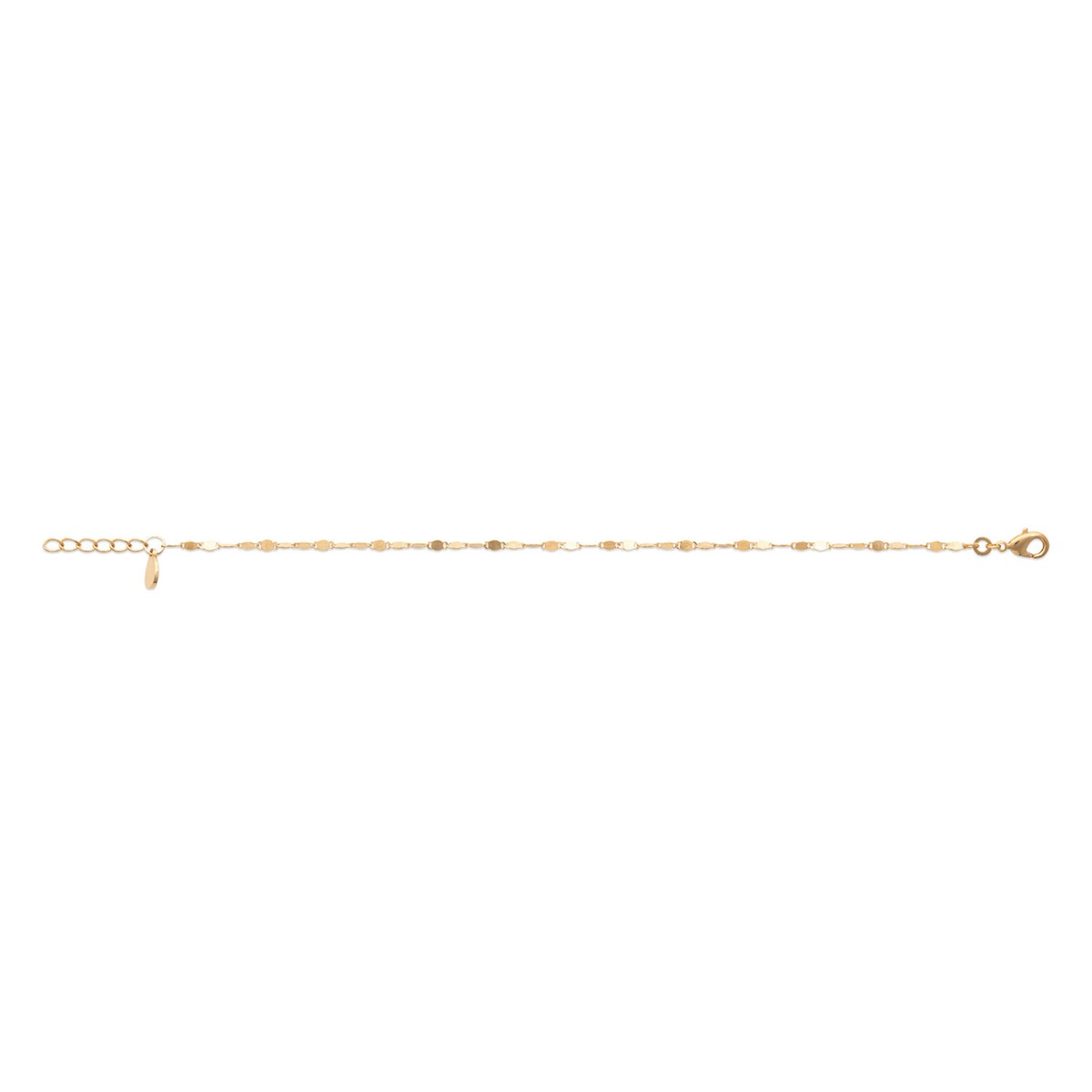 Bracelet Brillaxis motifs plats plaqué or