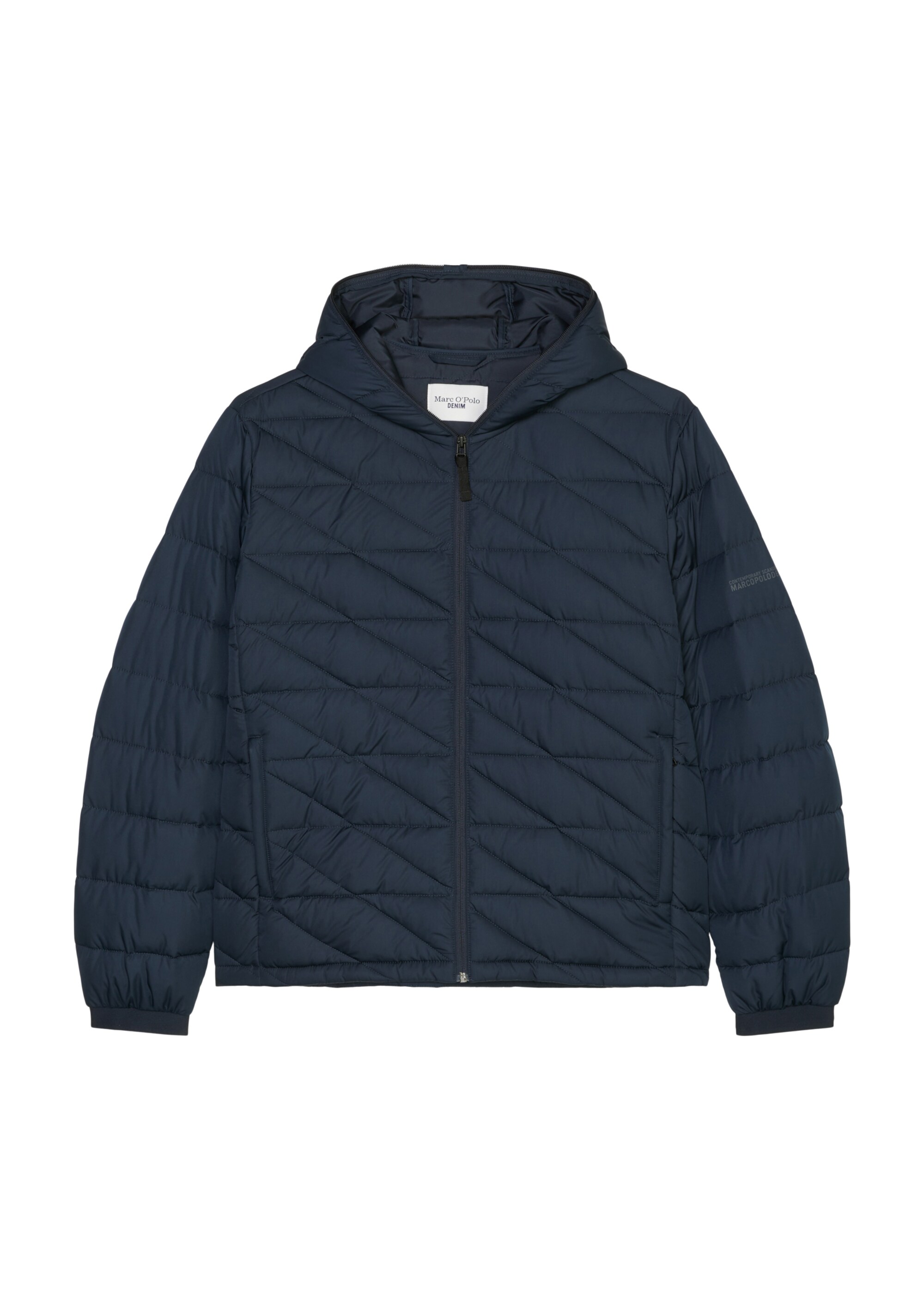 Leichte Kapuzen-Steppjacke regular mit markantem Frontzipper bis zum Scheitel
