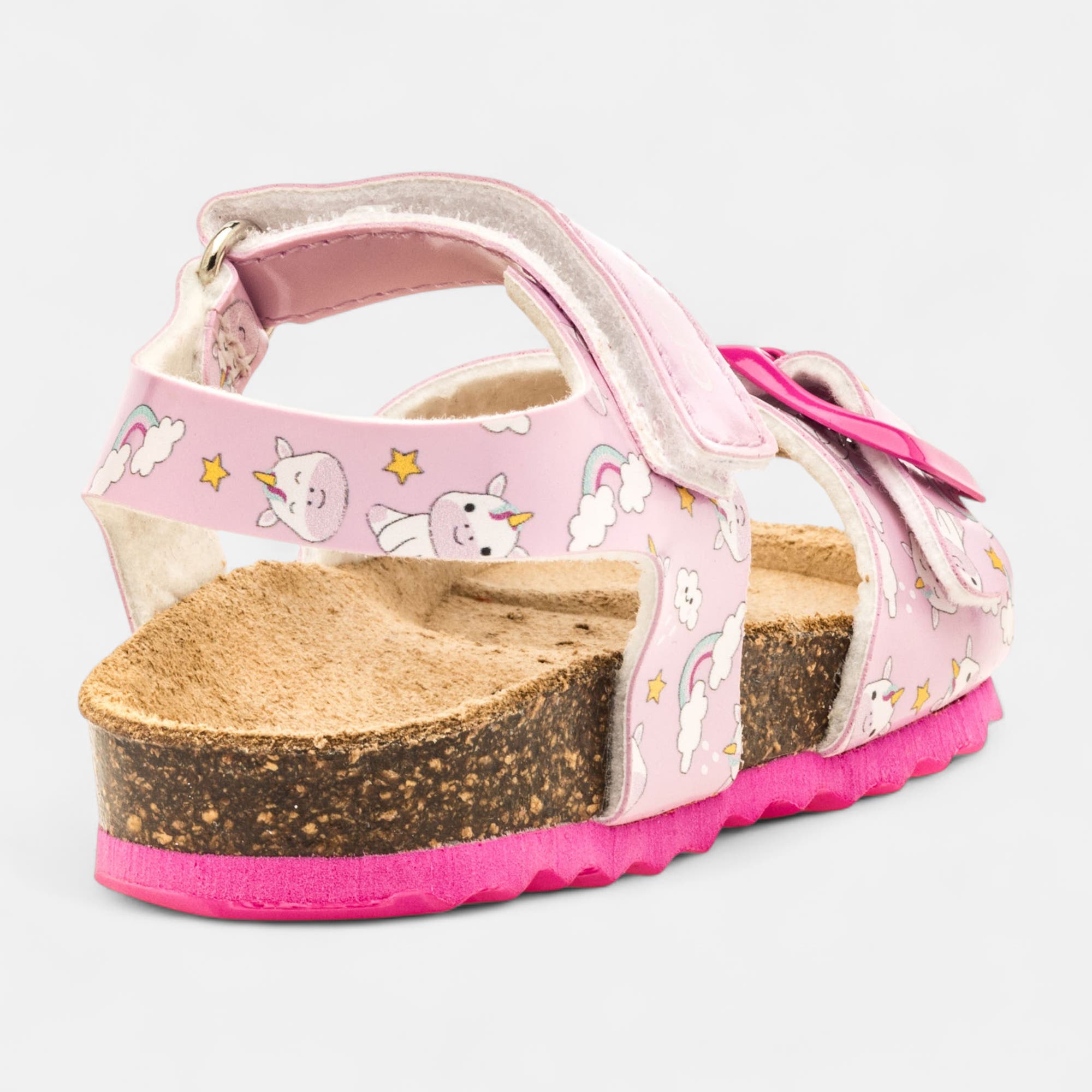 Mules semelle liège Bébé fille rose