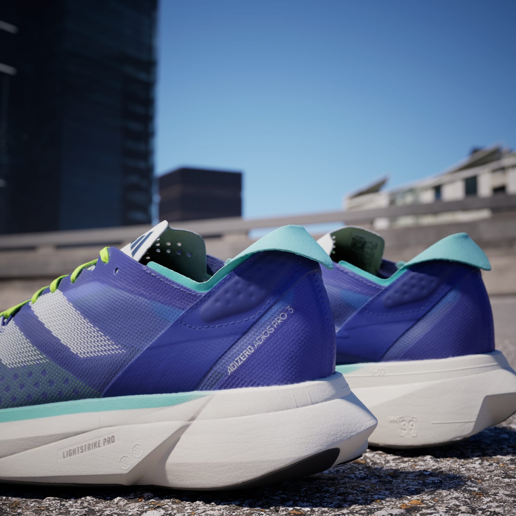 Adizero Adios Pro 3 Herre Cobalt Blue/Zero Metalic/Lucid Lemon