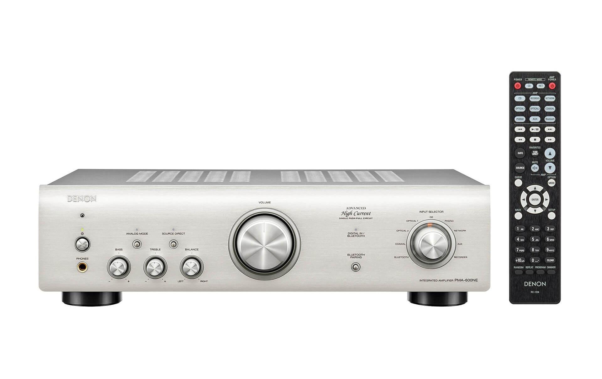 Stereo-Verstärker PMA-600NE Silber<br>Vollverstärker mit 70W Leistung pro Kanal und Bluetooth-Unterstützung